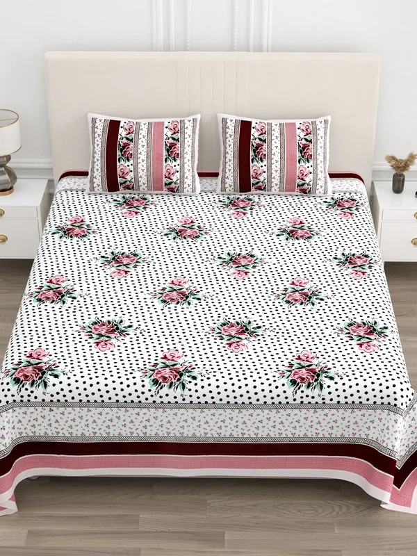 Amber_Cotton_Amber_Flora_Elegance_Double_Bedsheet_With_Pillow_Cover_100_X_108_Cm